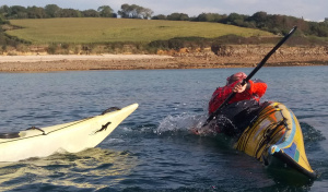 esquimautage : kayak de mer en baie de Morlaix